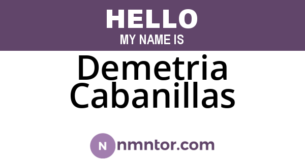 Demetria Cabanillas