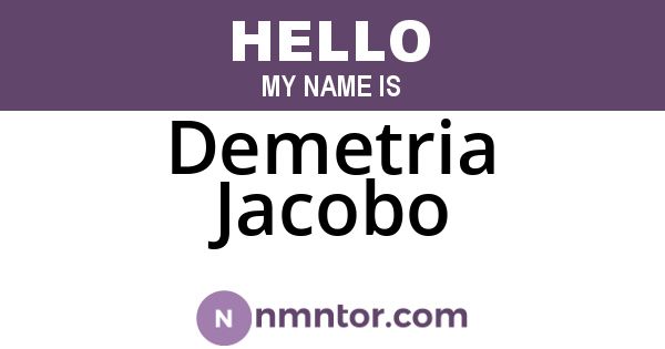 Demetria Jacobo
