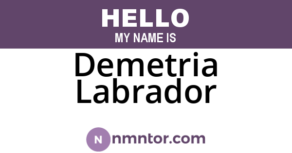 Demetria Labrador