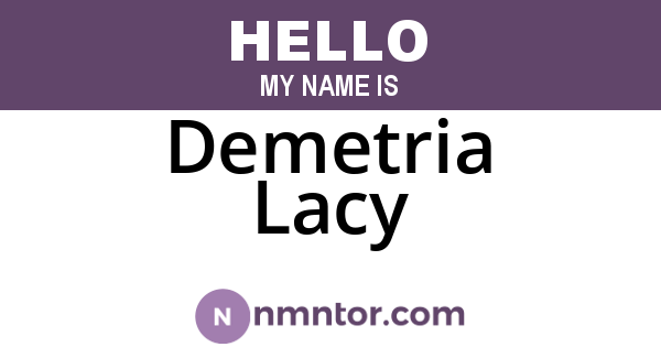 Demetria Lacy
