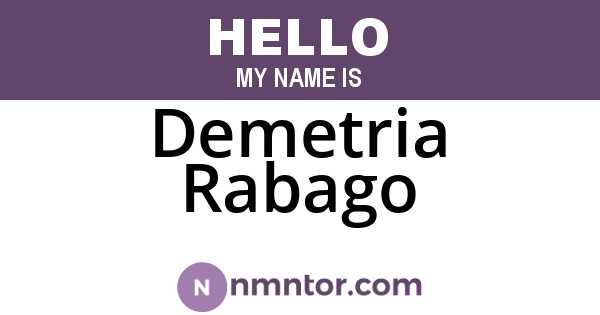 Demetria Rabago