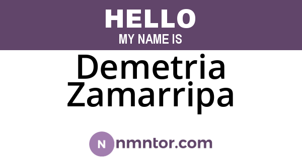 Demetria Zamarripa