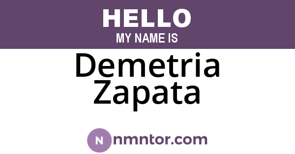 Demetria Zapata