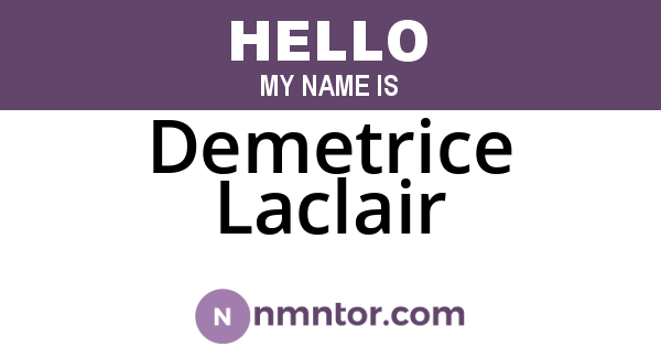 Demetrice Laclair