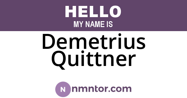 Demetrius Quittner