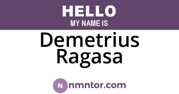 Demetrius Ragasa