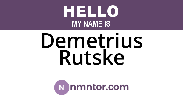 Demetrius Rutske
