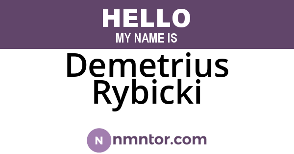 Demetrius Rybicki