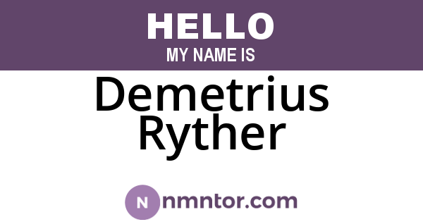 Demetrius Ryther