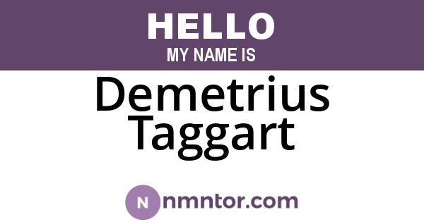 Demetrius Taggart