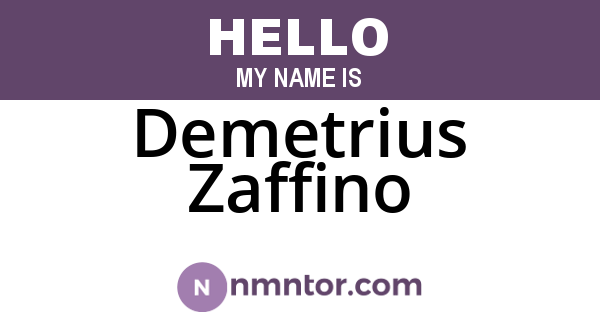 Demetrius Zaffino
