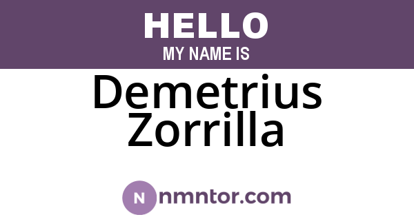 Demetrius Zorrilla