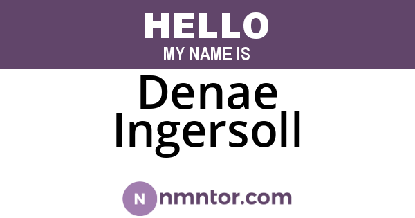 Denae Ingersoll