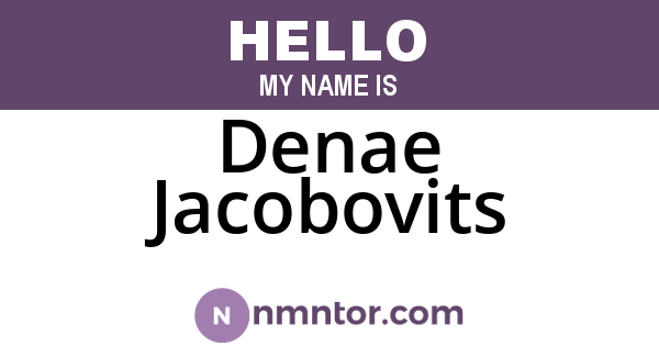 Denae Jacobovits
