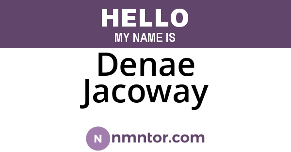 Denae Jacoway