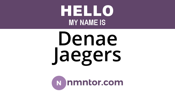 Denae Jaegers