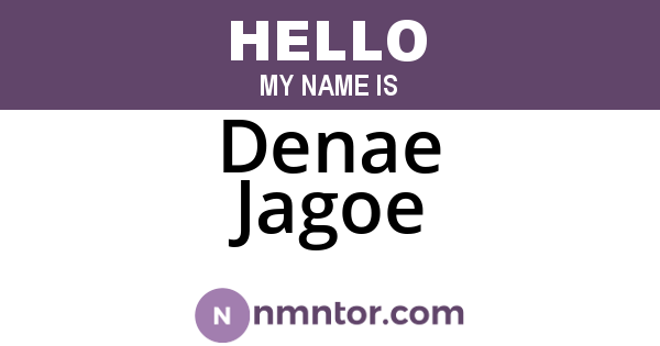 Denae Jagoe