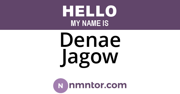Denae Jagow