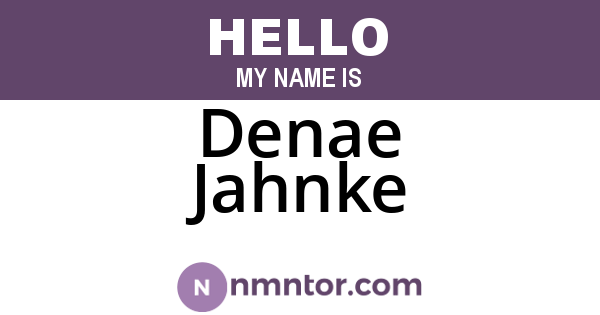 Denae Jahnke