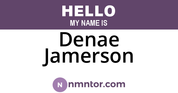 Denae Jamerson