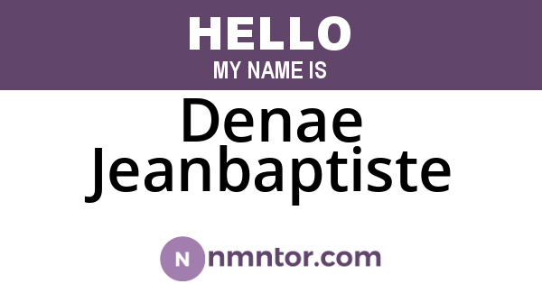 Denae Jeanbaptiste