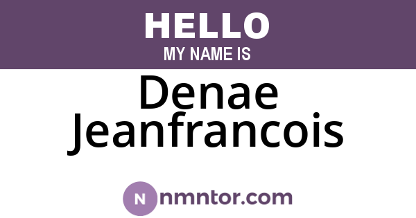 Denae Jeanfrancois