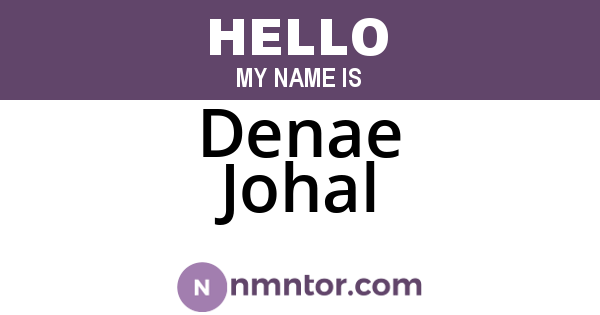 Denae Johal