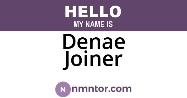 Denae Joiner