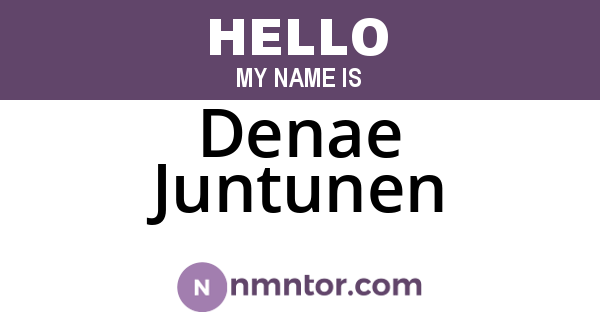 Denae Juntunen