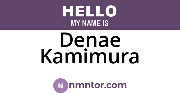 Denae Kamimura