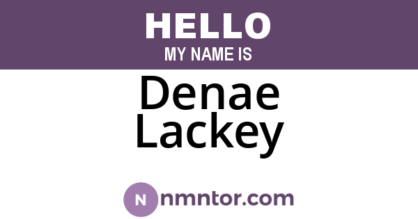Denae Lackey