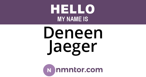 Deneen Jaeger