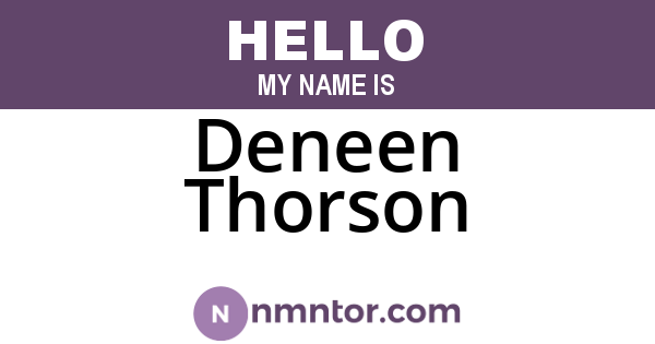Deneen Thorson