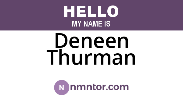 Deneen Thurman