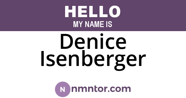 Denice Isenberger