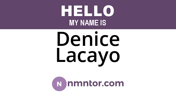 Denice Lacayo