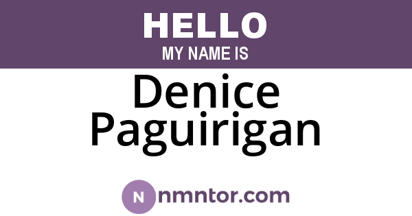 Denice Paguirigan