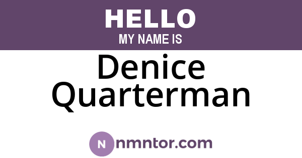 Denice Quarterman
