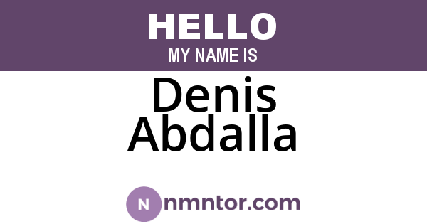 Denis Abdalla