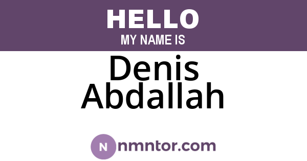 Denis Abdallah