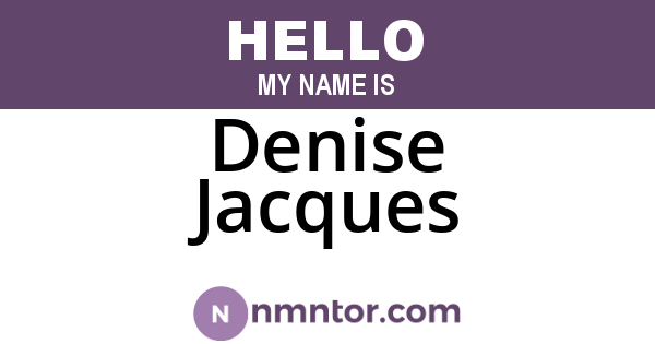 Denise Jacques