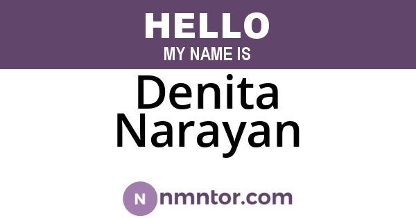 Denita Narayan