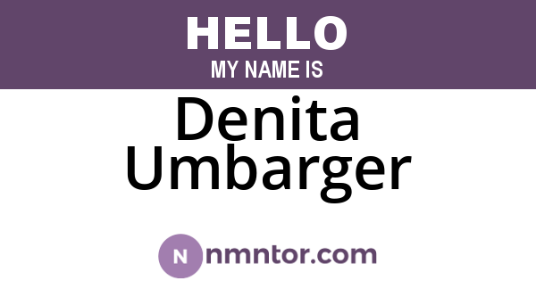 Denita Umbarger
