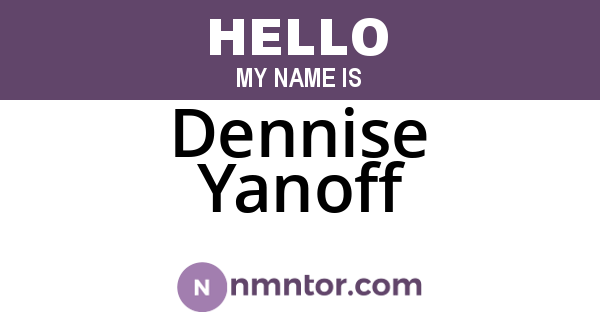 Dennise Yanoff