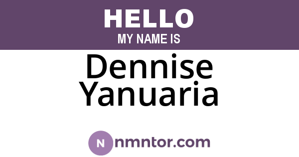 Dennise Yanuaria