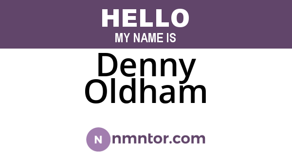 Denny Oldham