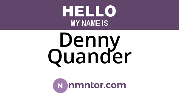 Denny Quander