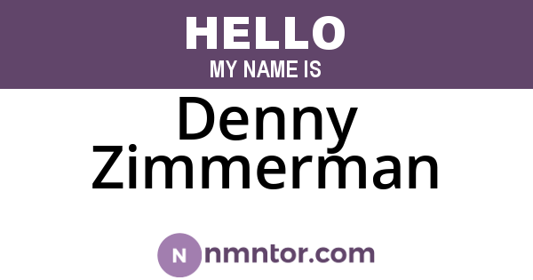 Denny Zimmerman