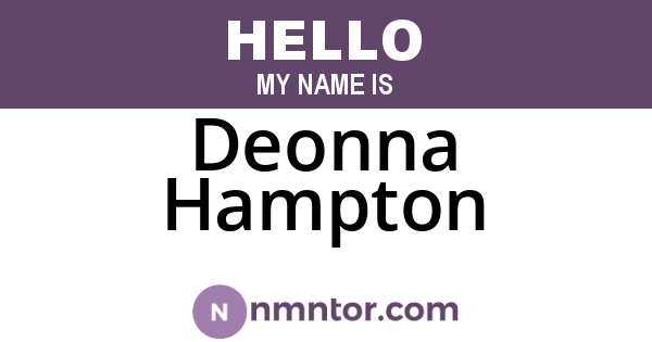 Deonna Hampton