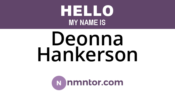Deonna Hankerson